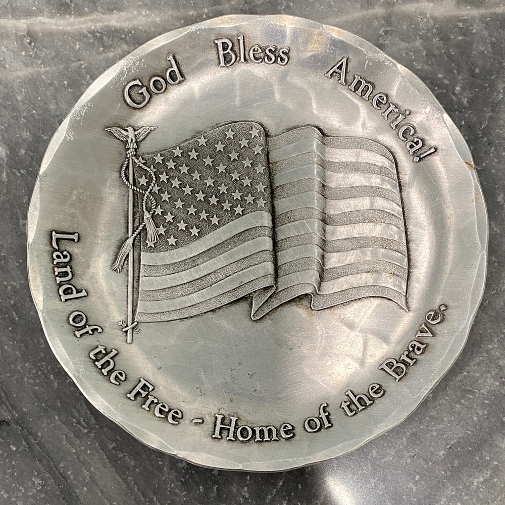 Wendell August Forge Silver Metal Coaster.  4 3/8”